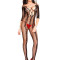 BS215-1 Lenjerie sexy tip bodystocking din plasa si cu model floral