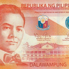 FILIPINE █ bancnota █ 20 Piso █ 2015A █ P-206 █ UNC █ necirculata