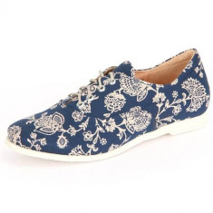 Pantofi Femei Think! Think Shua Blau Kombi Textil Veg Lederfutter 8003694 foto