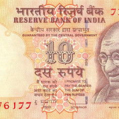 INDIA █ bancnota █ 10 Rupees █ 2008 █ P-95n █ UNC █ necirculata