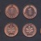 GERMANIA RFG SET COMPLET DE MONEDE 1 Pfennig x4 buc 1986 D F G J KM-105 UNC