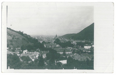 1880 - BRASOV, Panorama, Black Church - old postcard, real PHOTO - used - 1931 foto