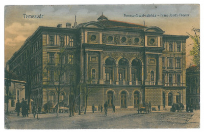 231 - TIMISOARA, Theatre - old postcard, CENSOR - used - 1911 foto