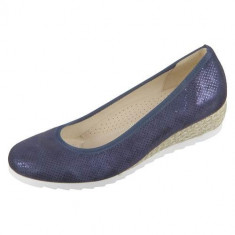 Pantofi Femei Gabor Genua Nightblue Silk Metallic Jute 8264126 foto