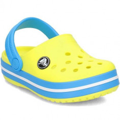 Slapi Copii Crocs Crocband Clog 204537TENNISBALLGREENOCEAN foto