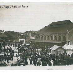 1090 - HUSI, Vaslui, Market, Ethnics - old postcard, real PHOTO - used - 1936