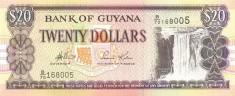 GUYANA █ bancnota █ 20 Dollars █ 2006 █ P-30d █ semnatura 13 █ UNC █ necirculata