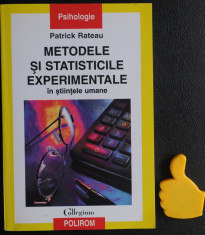 Metodele si statisticile experimentale Patrick Rateau foto