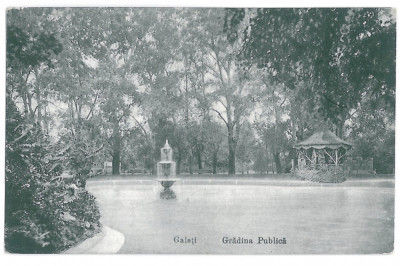 1133 - GALATI, Public Garden, Romania - old postcard - used - 1914 foto
