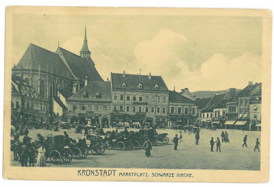 1801 - BRASOV, Romania, Market - old postcard - used - 1915 foto