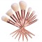 AC1301-2 Kit make-up ce include 8 pensule de diverse dimensiuni, cu manere aurii