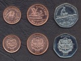 GUYANA █ SET COMPLET DE MONEDE █ 1, 5, 10 Dollars █ 2007-2008 █ UNC