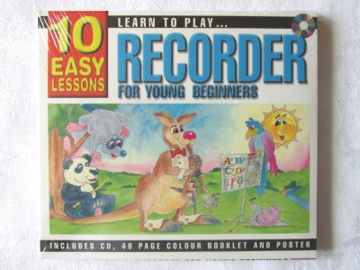 &amp;quot;10 EASY LESSONS- Learn to Play...RECORDER for Young Beginners&amp;quot;+ CD. In tipla foto