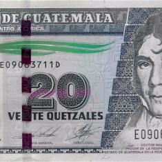 GUATEMALA █ bancnota █ 20 Quetzales █ 2014 █ UNC █ necirculata