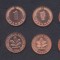 GERMANIA RFG SET COMPLET DE MONEDE 1 Pfennig x4 buc 1984 D F G J KM-105 UNC