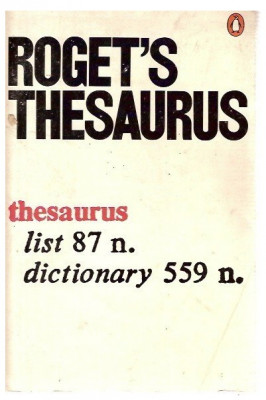 Roget&amp;#039;s Thesaurus of english words and phrases foto