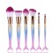 AC1302-5 Set 6 pensule make up, cu manere colorate mermaid fishtail