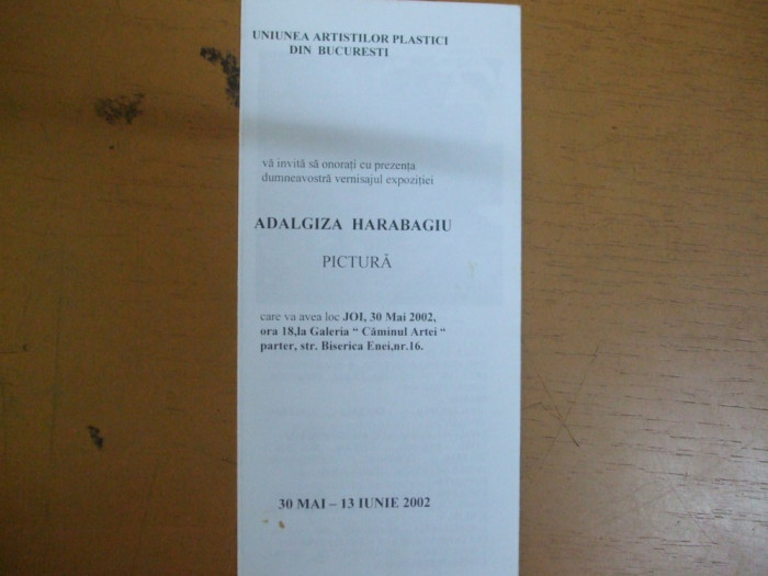 Adalgiza Harabagiu pictura expozitie 2002 Caminul Artei