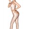 L506 Compleu bandage - cu top scurt decupat si pantaloni model in dungi