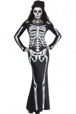 D393-1122 Costum tematic Halloween - model anatomic schelet foto