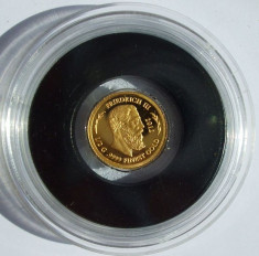 SAMOA 1 dolar 2012 kaiser Friedrich III. al Germaniei proof 0,5 g AUR .999 foto