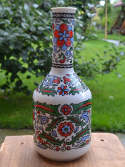 Sticla din portelan Metaxa pictata manual Hand Made Porcelain,motive florale#404 foto