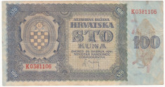 CROATIA 100 kuna 1941 VF P-2 foto