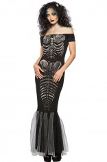 M548-1 Costum cu tematica Halloween - Skeleton Mermaid foto