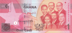 Bancnota Ghana 1 Cedi 2014 - P37e UNC foto