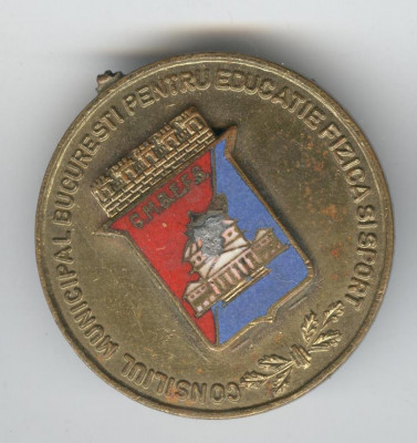 CONSILIU MUNIC BUCURESTI PT ED FIZICA SI SPORT - LOC 1 - Medalie SPORT 1970 foto