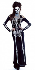 J500-1122 Rochie lunga tematica - Bone Appetit Skeleton foto