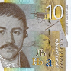 IUGOSLAVIA █ bancnota █ 10 Dinara █ 2000 █ SERIA AA █ P-153 █ UNC █