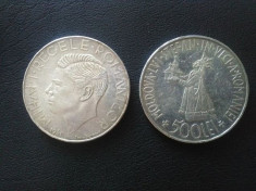 Moneda argint 500lei 1941 Regele Mihai I foto