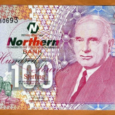 IRLANDA DE NORD █ bancnota █ 100 Pounds █ 2005 █ P-209 █ NORTHERN BANK █ UNC █