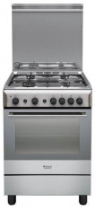 Aragaz Hotpoint Ariston H6GG1F X gaz 4 arzatoare Siguranta Grill Inox foto