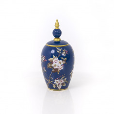 Vaza decorativa Lucky Art Blue Orchid Little ceramica 36 cm foto