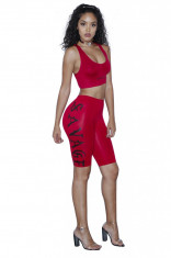 P536-3 Compleu sport ce include top si pantaloni mulati scurti foto