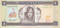 Bancnota Eritrea 1 Nafka 2015 - P13 UNC ( RARA - din seria noua ) foto