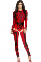 S434-3 Costum tematic Halloween - model anatomic schelet Bad to the bone foto