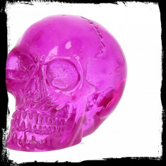 Statueta Craniul de cristal - violet 8 cm foto
