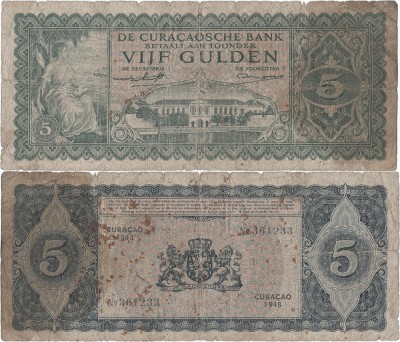 1948, 5 gulden (P-29) - Cura&amp;ccedil;ao! (CRC: 94%) foto