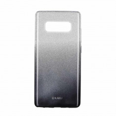 Husa Kaku Ombre pentru Samsung Galaxy Note 8, Negru/Argintiu foto