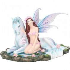 Statueta zana si unicorn Serenitate 34.5 cm foto