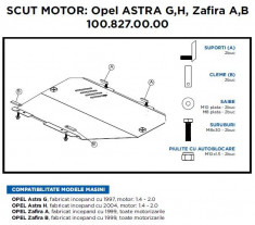 Scut Motor Metalic Opel Astra/Zafira 26863 foto