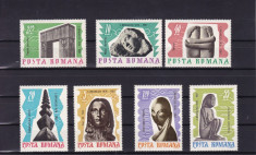 ROMANIA 1967 LP 645 - 10 ANI DE LA MOARTEA LUI BRANCUSI SERIE MNH foto