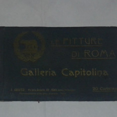 LE PITTURE DI ROMA Galleria Capitolina 20 Cartoline~ ALBUM CU 20 CARTI POSTALE~