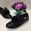 Espadrile negre balerini dama cu urechi si puf 36 37 38 39 40 cod 0095