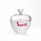 Bomboniera din sticla Life is Sweet, White, 13 cm