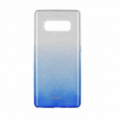 Husa Kaku Ombre pentru Samsung Galaxy Note 8, Albastru/Argintiu foto