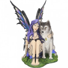 Statueta zana si lup Wolfsbane 16.5 cm foto